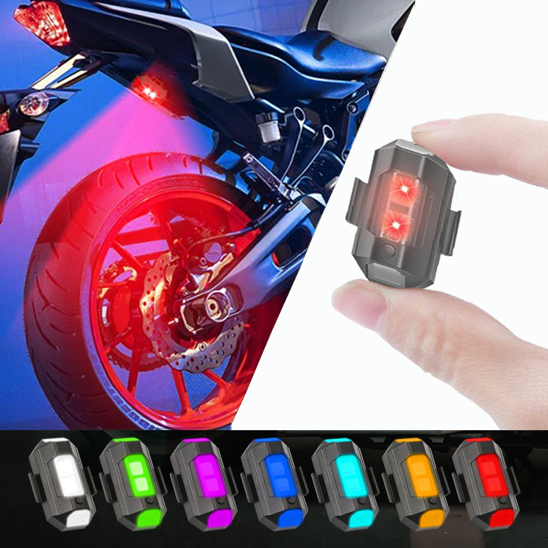 Drone Beacon Light - オートバイライトドローンストロボライト USB LED 衝突防止バイク航空機夜間飛行ミニ点滅警告信号灯