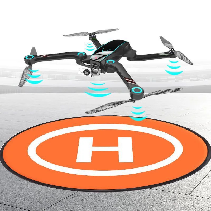 Drone Landing Pad - 折りたたみ式ランディングパッド 55cm RCドローン用 – ユニバーサルクアッドコプターパーキングエプロンマット、屋外飛行用ドローンアクセサリー