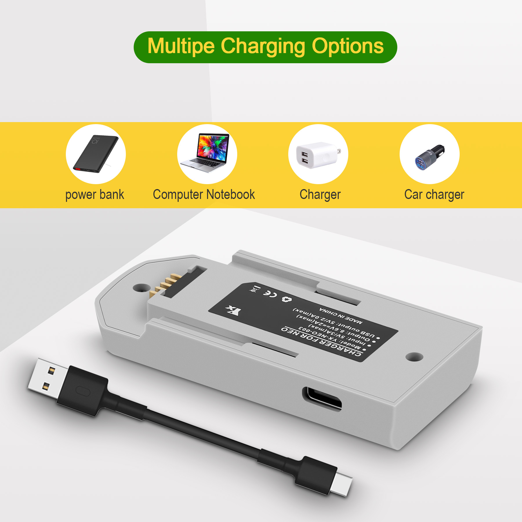 Dji Neoドローン用双方向USBバッテリー充電器、急速充 - Drone Power Bank のレビューと価格