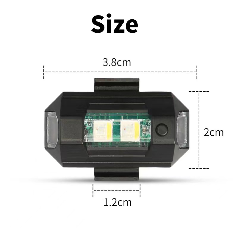 オートバイライトドローンストロボライト USB LED 衝突 - Drone Beacon Light のレビューと価格