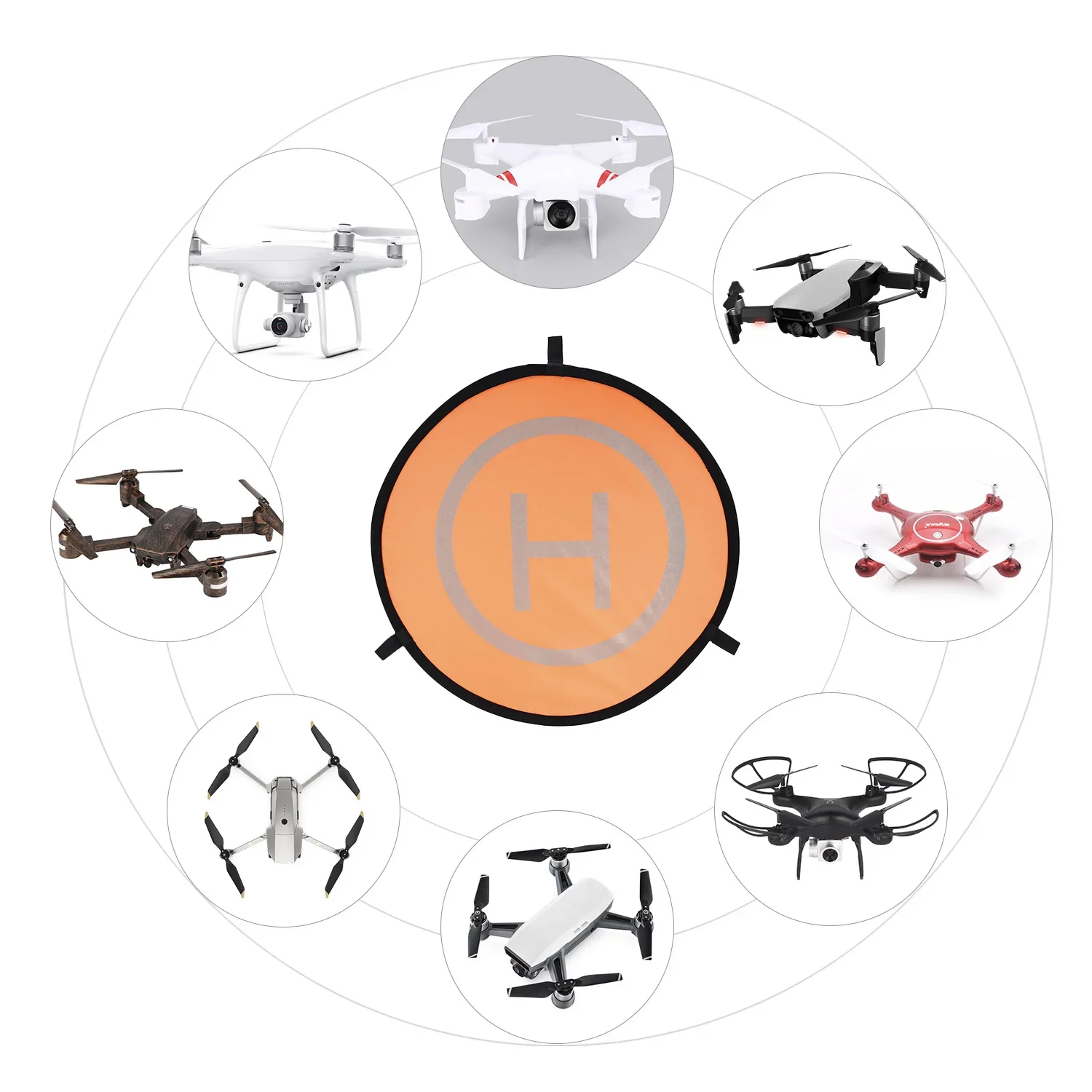 55/75/110 センチメートルドローンユニバーサル折りた - Drone Landing Pad のレビューと価格